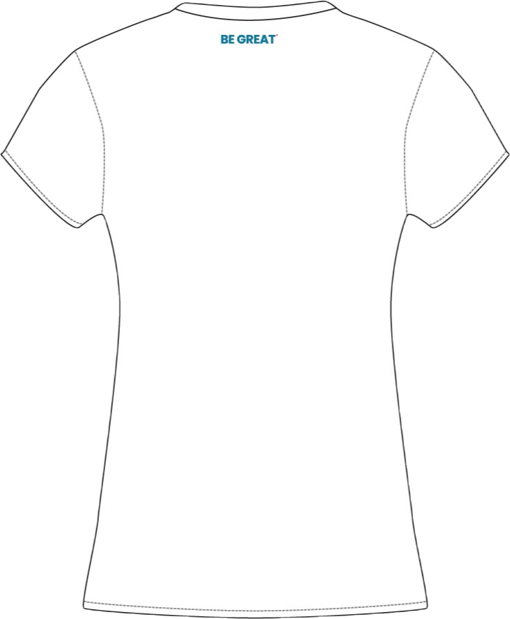 GRA Woman's Classic Tee-White/Teal