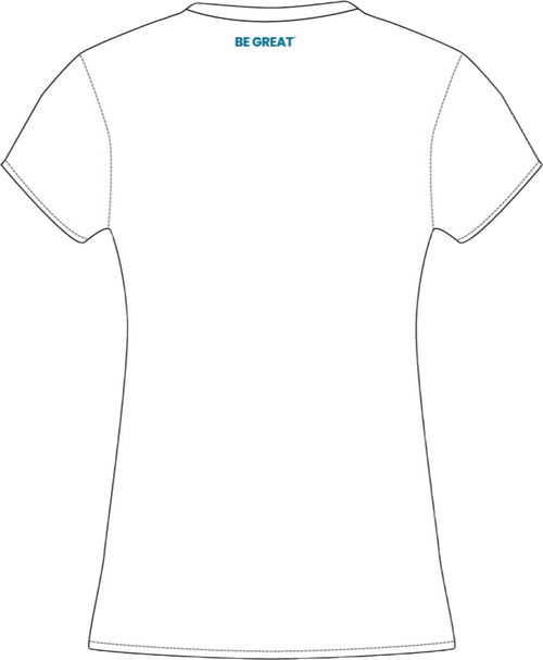 GRA Woman's Classic Tee-White/Teal